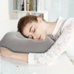 2pz cuscino gonfiabile collo lombare ufficio auto campeggio microfibra lavabile