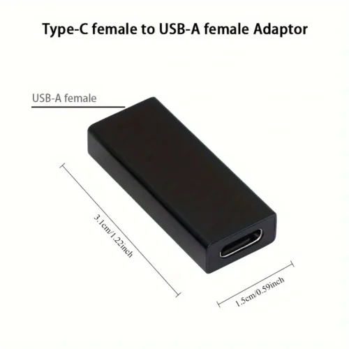 1x adattatore nero USB C a USB 3.0 compatto PC Laptop smartphone