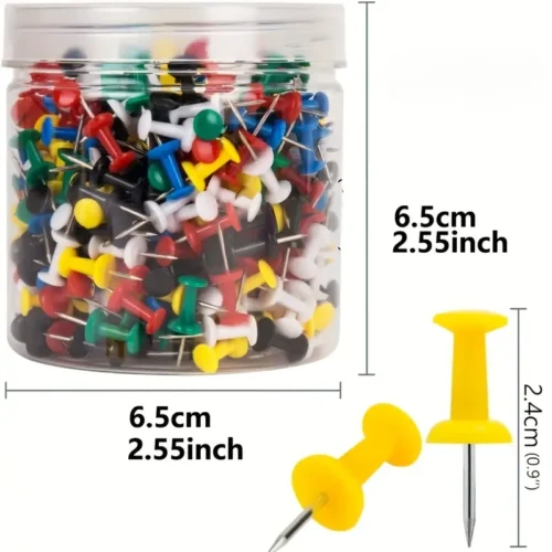 50pz puntine colorate plastica acciaio bacheca superfici sughero scrivania