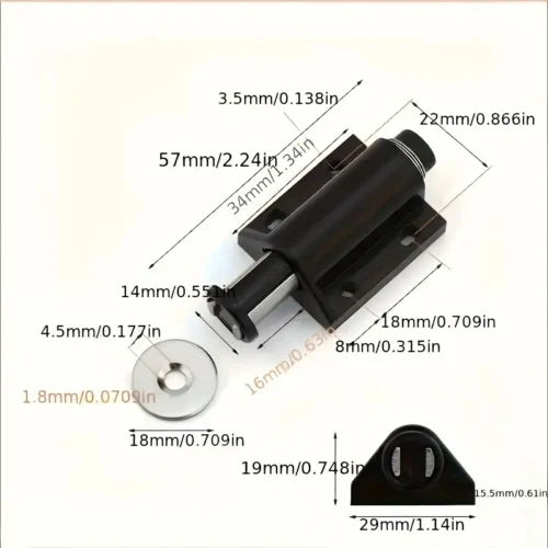1pz chiusura magnetica tocco ammortizzatore porta armadio cucina soggiorno