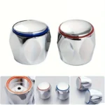 2pz maniglie rubinetto plastica rosse blu