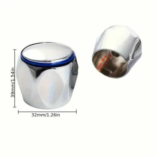 2pz maniglie rubinetto plastica rosse blu