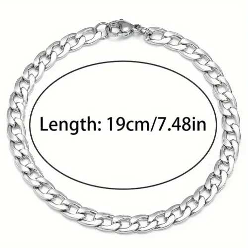 6pz bracciali acciaio inox uomo senza sbiadimento regalo festa papà