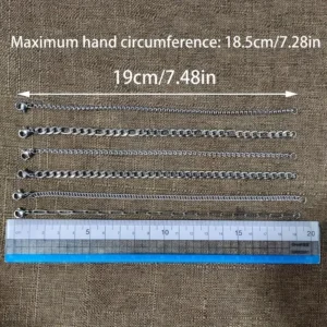 6pz bracciali acciaio inox uomo senza sbiadimento regalo festa papà