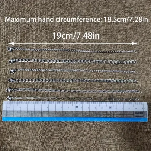 6pz bracciali acciaio inox uomo senza sbiadimento regalo festa papà