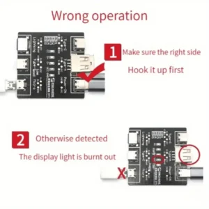 1x scheda tester cavo USB DT3 compatto identificazione veloce dati iOS Android