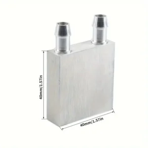 1x mini radiatore raffreddamento acqua alluminio CPU GPU 4x4cm blocco