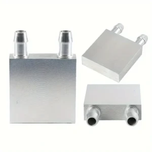 1x mini radiatore raffreddamento acqua alluminio CPU GPU 4x4cm blocco