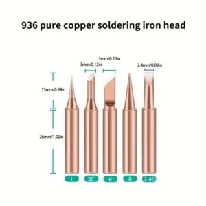 5pz testa ferro saldatura rame pistola saldatrice universale 900M