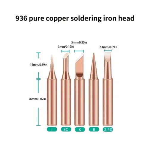 5pz testa ferro saldatura rame pistola saldatrice universale 900M