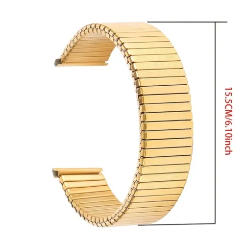 Cinturini acciaio inox argentato 18mm orologi uomo elastici deployante