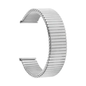 Cinturini acciaio inox argentato 18mm orologi uomo elastici deployante