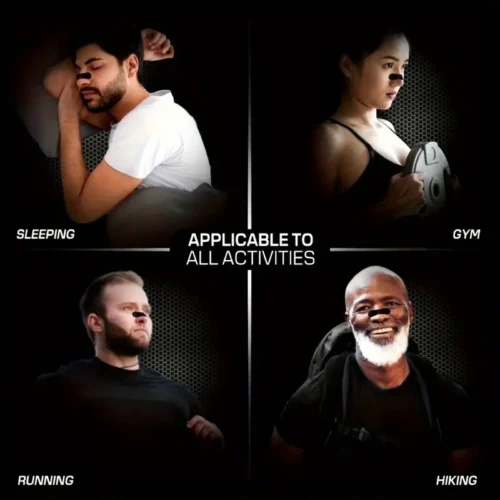 30pz strisce nasali sportive adesive traspiranti allenamento e sonno nero