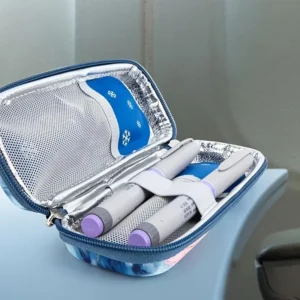 Borsa termica riutilizzabile blu navy insulina campeggio trekking viaggi