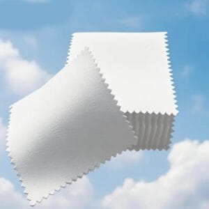 50pz panno lucidatura ispessito bianco pulizia lucidatura occhiali manutenzione