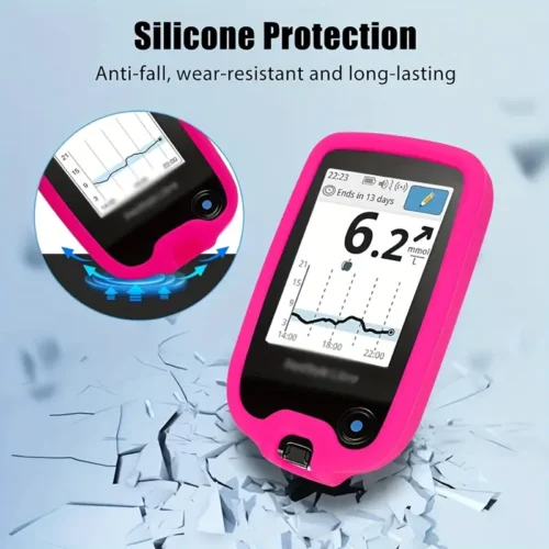 Cover protettiva silicone blu morbida monitor glicemia Freestyle Libre Libre 2
