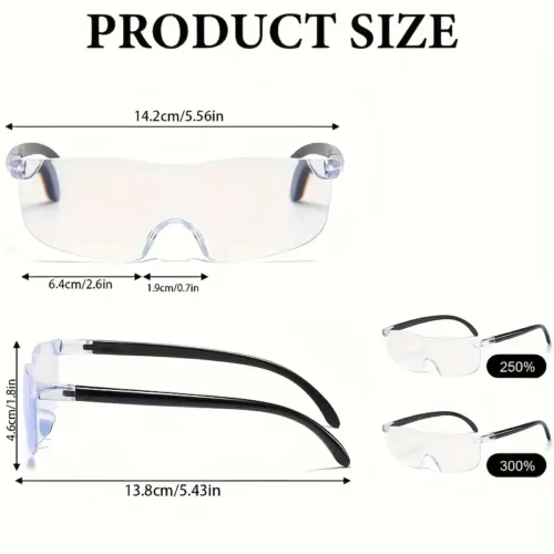 Occhiali lettura portatili lente grande ingranditore 250% 300% artigianato