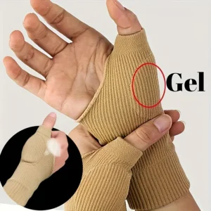 2x guanti polso beige resistenti traspiranti imbottitura gel sport misto nylon L