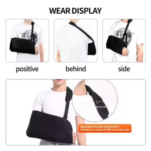1x bretella fissa avambraccio tracolla spalla braccio polso cinghia traspirante