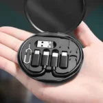 1x cavo USB C a USB C nero 5in1 60W ricarica rapida adattatori OTG scatola