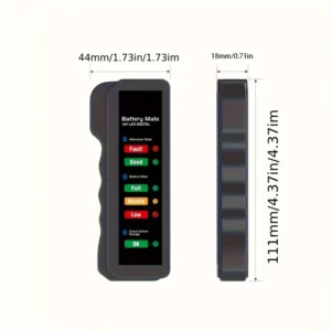 Mini tester batteria auto 6 LED alternatore digitale 12V auto moto compatto
