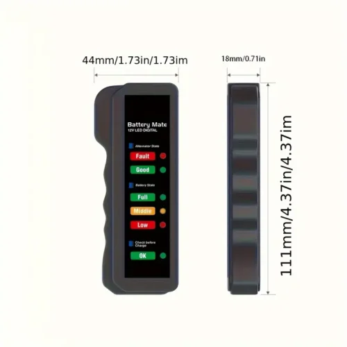 Mini tester batteria auto 6 LED alternatore digitale 12V auto moto compatto