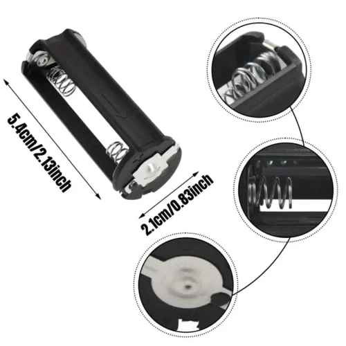 2 gialle convertitore batteria D riduttore AA/AAA adattatore ABS acciaio