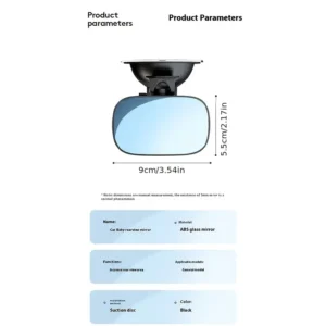 Specchio retrovisore 9D vetro reale ventosa HD istruttori guida veicoli