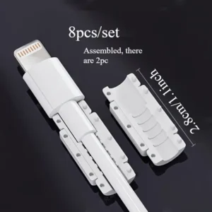 8pcs protezione cavi PVC ricarica telefono USB tablet durevole multifunzione