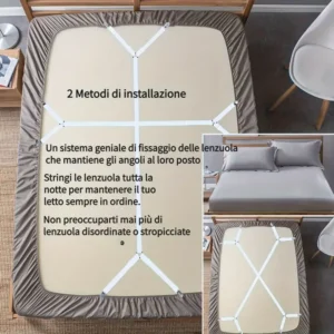 2pz cinghie regolabili nere lenzuola gripper elastici nylon fissa lenzuolo