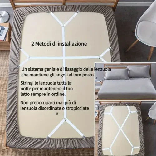 2pz cinghie regolabili nere lenzuola gripper elastici nylon fissa lenzuolo
