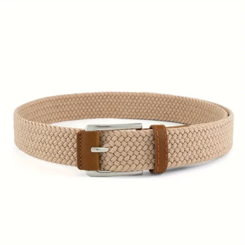 Cintura casual nylon tela beige 105cm fibbia zinco traspirante esterno retrò