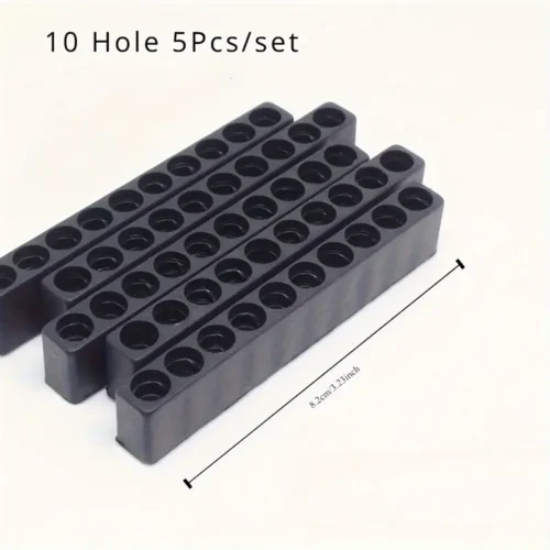 Set 5 portapunte 10 fori cacciavite plastica accessori trapano PVC organizer