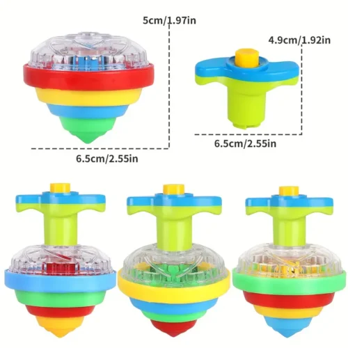 1x trottola LED musicale USB sensore movimento multicolore bambini regalo
