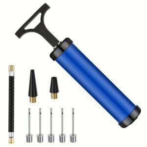 Kit pompa aria manuale portatile PVC palloni ago tubo estensione sport