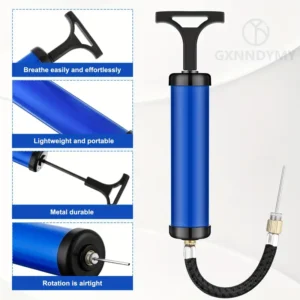 Kit pompa aria manuale portatile PVC palloni ago tubo estensione sport
