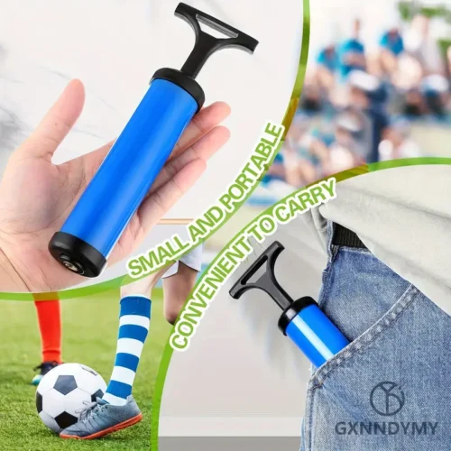 Kit pompa aria manuale portatile PVC palloni ago tubo estensione sport