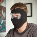 Occhiali antivento antiappannamento nero + sciarpa viso ciclismo outdoor