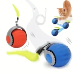 1x giocattolo interattivo gatto arancione elettrico corda coda ricaricabile