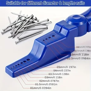 1x assistente unghie blue copertura sicurezza chiodi morsetto acciaio col casual