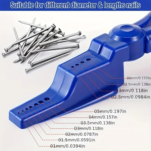 1x assistente unghie blue copertura sicurezza chiodi morsetto acciaio col casual