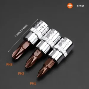 5pz punte cacciavite torx 1/4" adattatore bussola T15 T20 T25 T30 T40