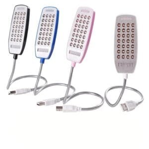 Luce notturna nera USB 28LED super luminosa portatile lettura computer