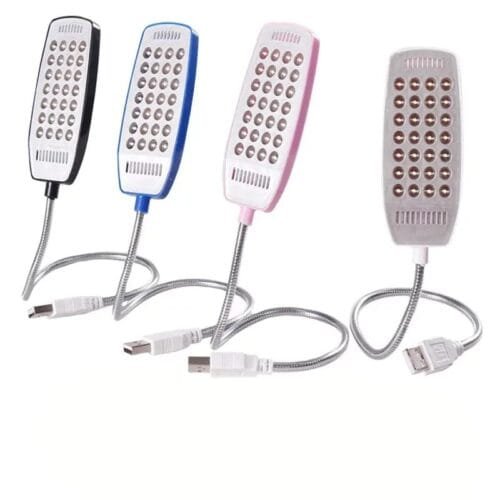Luce notturna nera USB 28LED super luminosa portatile lettura computer