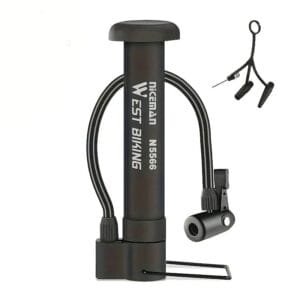 Pompa aria portatile 80PSI nera WEST BIKING bici mini efficiente rapida