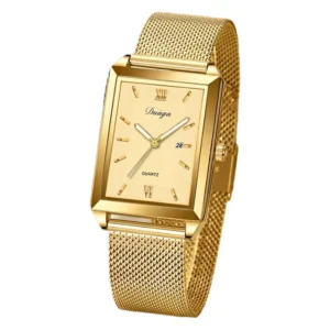 1x orologio quarzo dorato scala romana business regalo uomo donna papà