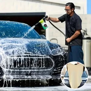 1x asciugamano 30x40cm auto beige cervo naturale morbido assorbente lavabile