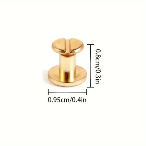 10set rivetti metallici argentati testa piatta 8mm vite fissa fai da te