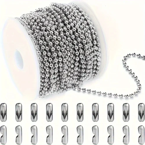 608-0.webp Catena acciaio inox 5m connettori chiusura moschettone creazione gioielli