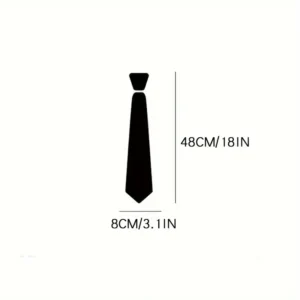 Cravatta uomo nera opaca 6cm zip formale business senza nodo professionale